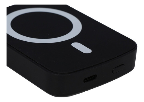 Carregador Portátil Magsafe Indução Turbo 5000mah Compacto Para iPhone Preto