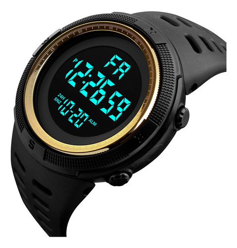 Reloj Electrónico Digital Para Hombre Con Brillo C26 Dorado