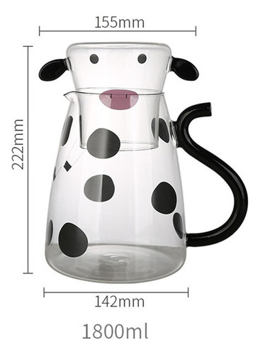 A Jarra De Cristal Con Forma De Vaca, Calentador De Té, *