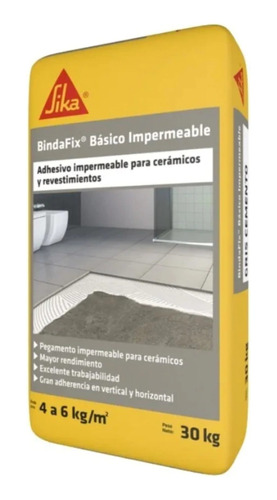 Pegamento Para Ceramica Sika Bindafix Impermeable X 30kg