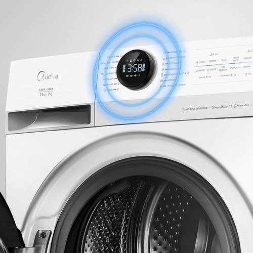Lava E Seca 11kg Branca Slim Conectada Midea 127v Branco