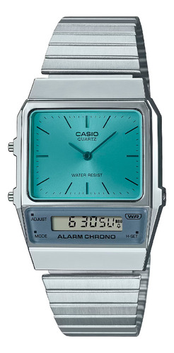 Reloj Casio Aq-800ec-2adf Color de la correa Plateado Color del bisel Plata Color del fondo Turquesa