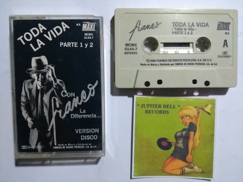 Franco Toda La Vida Version Disco Kct Cassette Single 1986