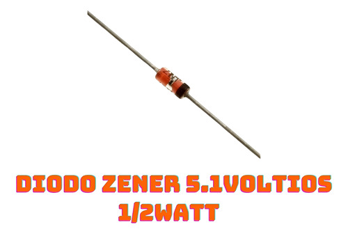 Diodo Zener 5.1voltios 1/2watt