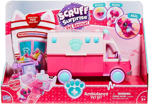 Scruff Surprise Vet Rescue Set Ambulancia Wabro 30066