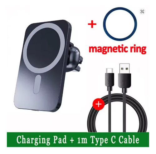 Cargador Inalámbrico iPhone 14 15 16 Pro Max Mini Plus Rosa