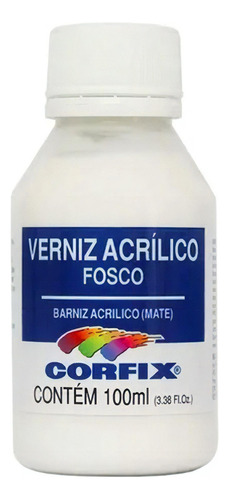 Verniz Acrilico Corfix Fosco 100ml Cor Branco