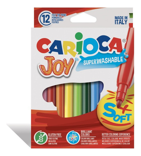 Plumones Joy 12 Colores Carioca