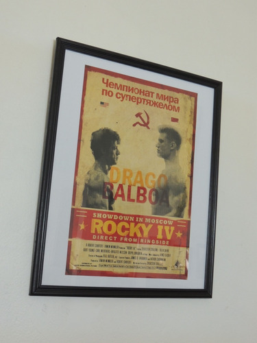 Cuadro Rocky Balboa Afiche Cine Película Enmarcado 30x40