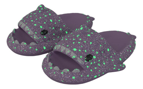 Pantuflas Luminosas Tiburón Y Sandalias Antideslizantes.