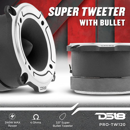 Super Tweeter Ds18, Pro-tw120b - 1, Marco De Aluminio Ab