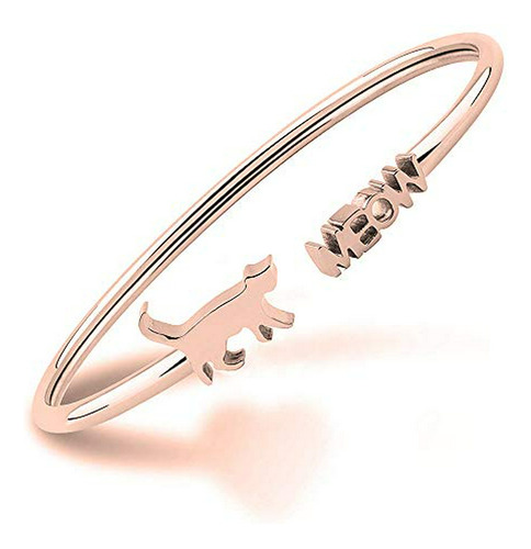 Ra De Puño - Tiny Cat Meow Cuff Bracelet Jewelry Cat Lover G