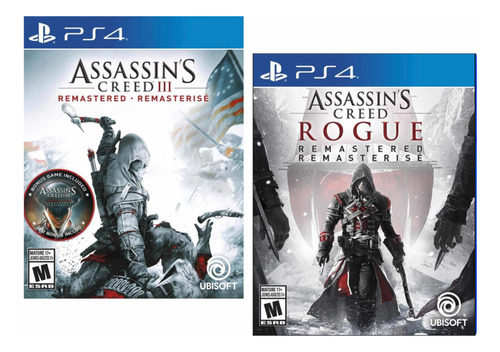 Combo Pack Assassin's Creed 3 + Assassin's Rogue Ps4 Nuevos*