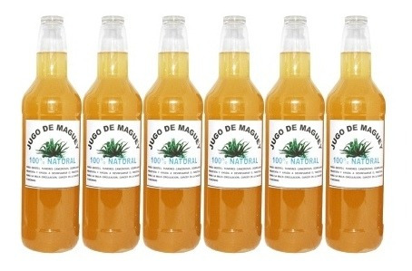 Imagen 3 de 3 de 6 Unidades De Jugo De Maguey Natural Y Azado.