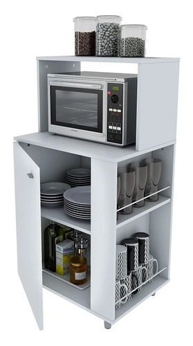 Mueble Vajillero Microondas Organizador Cocina Kp60 Kromo-s