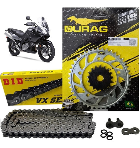 Kit Relação Durag-did Dl 1000 V-strom 2007 Com Retento 42/17