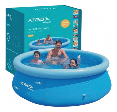 Piscina Inflável redonda Atrio ES304 de 2.4m x 0.63m 2500L azul caixa