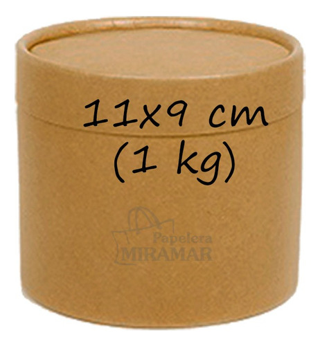 10 Potes Carton Caja Cuñete Dulce De Leche 1 Kg 11x9cm