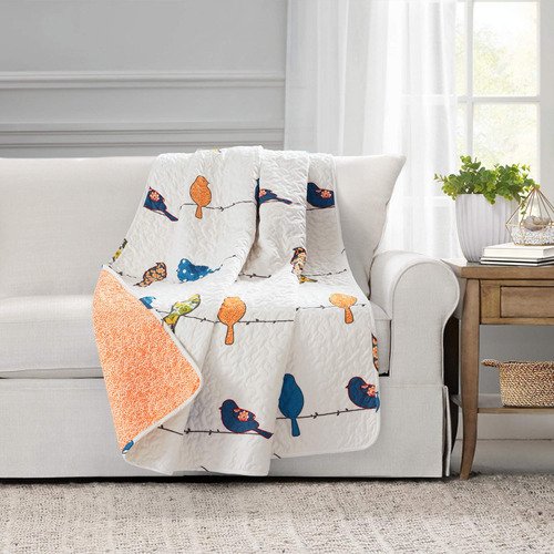 Lush Decor Rowley Birds - Manta De 60 X 50 Pulgadas, Multico