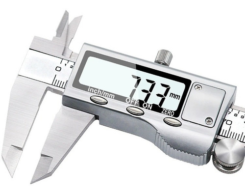 Paquímetro Digital Aço Inox 150mm Com Estojo + Bateria