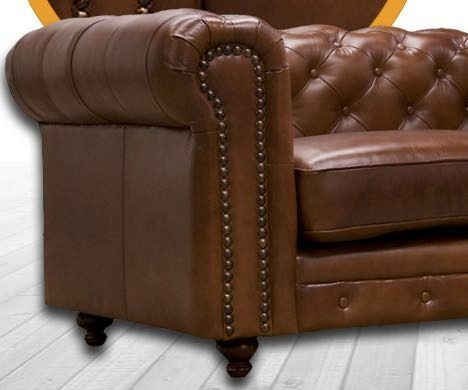 Sala Esquinera De Piel Chesterfield-descuento Contado