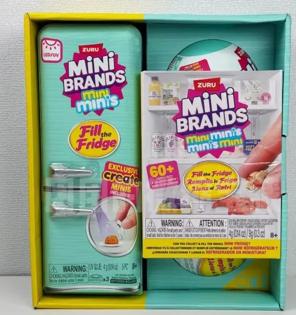 Mini Brands Geladeira Surpresa Zuru + 2 Bolas Colecionáveis