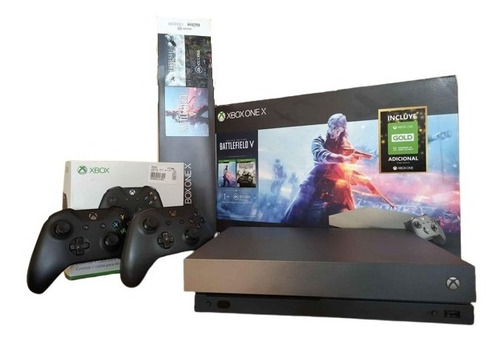 Microsoft Xbox One X 1tb Gold Rush, 2 Controles