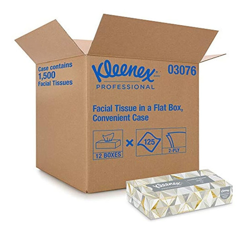 Caja De Pañuelos Faciales Kleenex, Blanco, 12