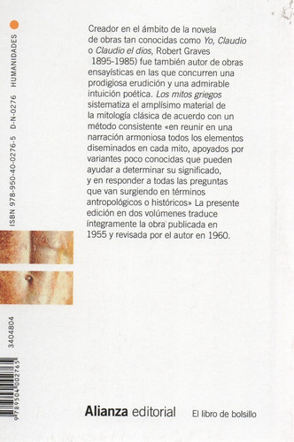 Los Mitos Griegos - Robert Graves - Alianza - 2 Tomos