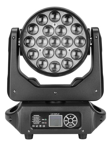 Moving Head Com Zoom Mac Aura 19 Leds 15w Rgbw Dmx Strobo 127/220v