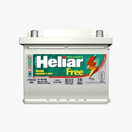 Batería Heliar 12v 80amp. Derecha