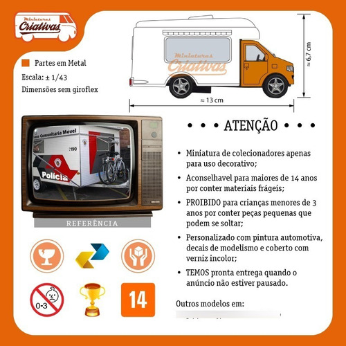 Miniatura Polícia Militar Pm Sp Base Comunitária Móvel Atual