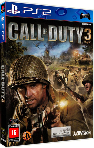 Call Of Duty 3 P/ Ps2 Slim Bloqueado Leia Desc.