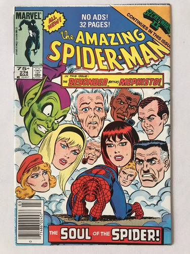 Amazing Spiderman #274 Marvel Comics 1986 Beyonder Mephisto