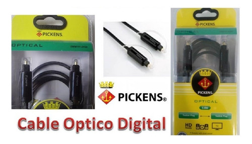 Cable Optico Digital Audio 1,5 Metros Pickens Home Theater
