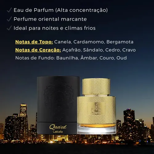 Perfume Qaaed Lattafa Eau De Parfum 100ml Original Unissex