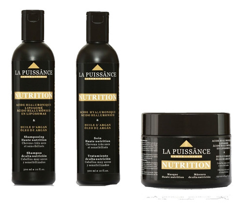Kit La Puissance Argán - Shampoo + Acondicionador + Máscara