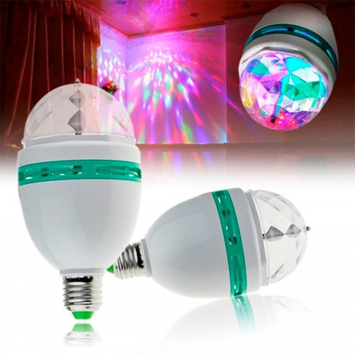 Bombillo Led Giratorio Multicolor Estrella Crystal Light Dj