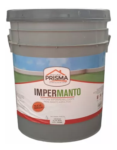 Pintura Impermeabilizante Para Manto Asfaltico Color Verde Impermanto  Prisma 1 Cuñete - ARTIPLAN