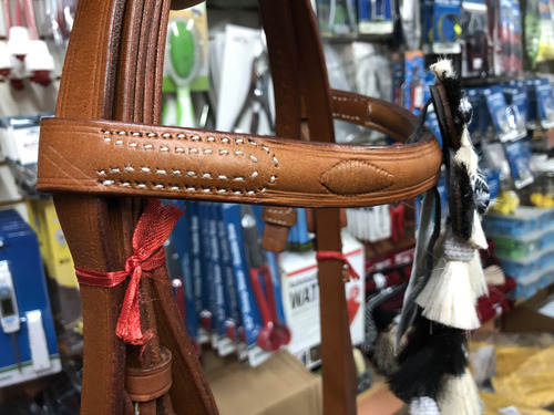 Brida Para Caballo Cabezada Española Rienda Bozal De Piel