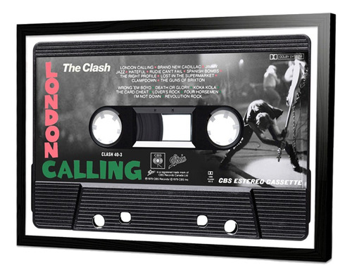 Cuadro The Clash Cassette London Calling Poster Retro 60x40