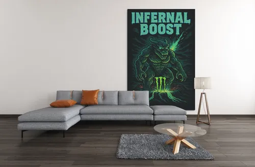 Mural Moderno Monster Energy Cuadro Infernal Boost Full Hd