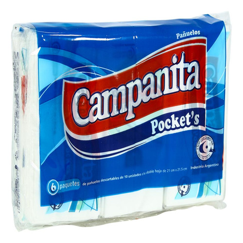 Campanita Pañuelos Pocket 6 X10 