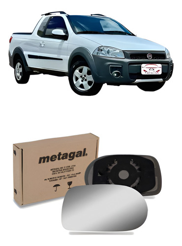 Lente Retrovisor Strada Working 14 15 16 17 18 19 Esquerdo