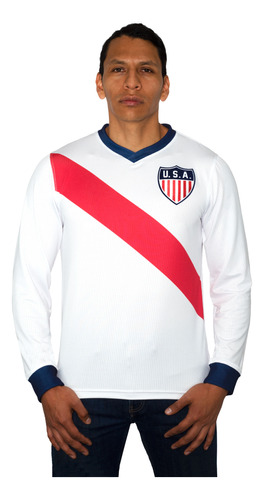 Jersey Retro Estados Unidos 50s Tela Ultra Suave