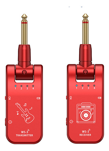 Transmisor Y Receptor De Guitarra Ws-3, 4 Canales, Incorpora