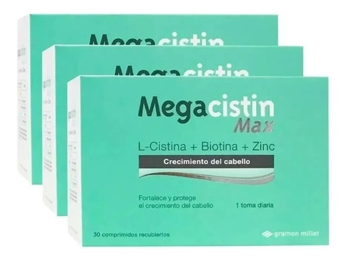 Megacistin Max Fortalecedor Anti Caída X 30 Comp. Combo X 3