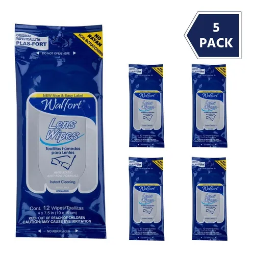 Toallitas Húmedas Para Limpiar Lentes Walfort 5 Pack