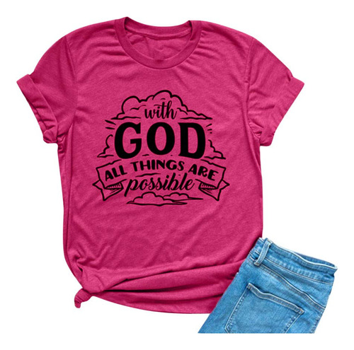 Camiseta Cristiana Refrane Para Mujer Faith Doe Not Make