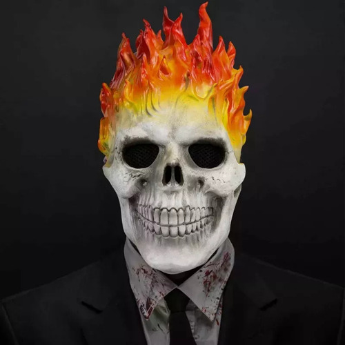 Máscara Azul Bulex Ghost Red E Halloween Flame Skull Rider